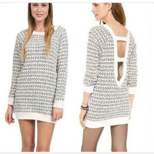 Nightcap open back tunic/sweater